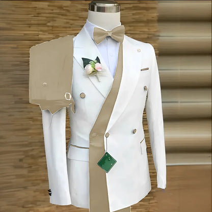 Costume de Mariage Ample Fnoexw – Style Formel, Confort Coton &amp; Braguette à Boutons