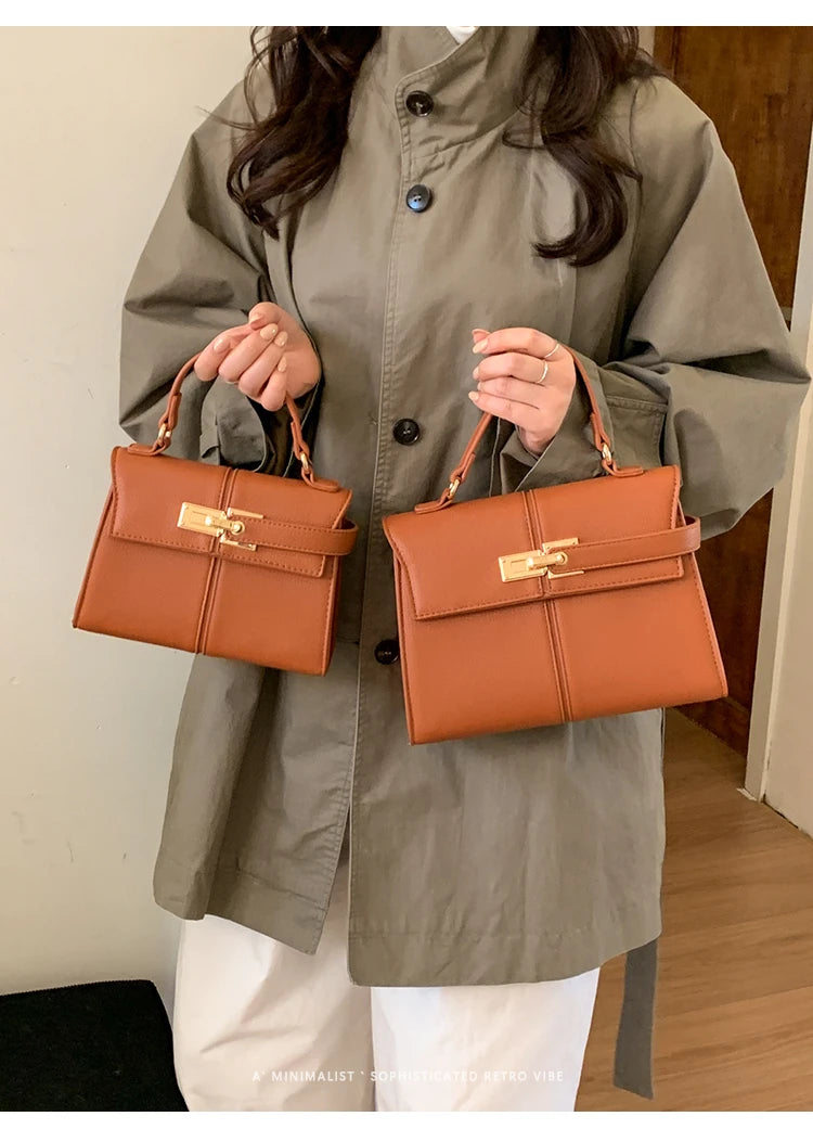 Elegant Versatile Ladies Crossbody Bag Handbag  Bag Fashionable Outgoing Small Handle Bag Commuting Style Detachable Strap