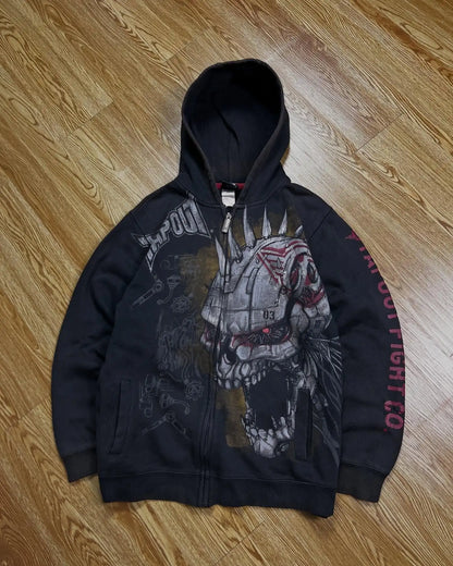Explosions Y2K Hooded sweater Men American Retro Hip-Hop Street Graffiti Unisex Zipper Hoodie Fashion Printed Pattern Sweatshirt