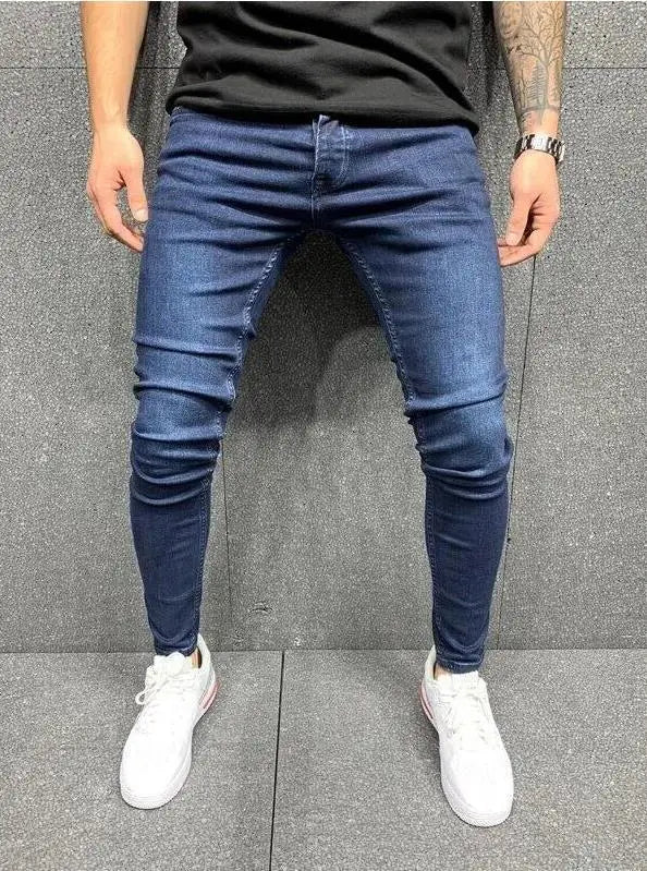 Jean Coupe Pencil en Denim Premium – Style Casual, Taille Basse &amp; Délavage Clair