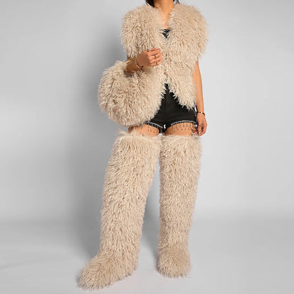 Cabas en Fausse Fourrure – Style Tendance Y2K