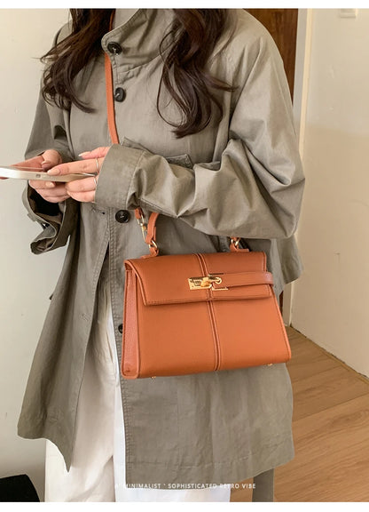 Elegant Versatile Ladies Crossbody Bag Handbag  Bag Fashionable Outgoing Small Handle Bag Commuting Style Detachable Strap