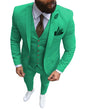 New Pink Men's 3 Pieces Suit Formal Business Notch Lapel Slim Fit Tuxedos Best Man Blazer For Wedding(Blazer+Vest+Pants)