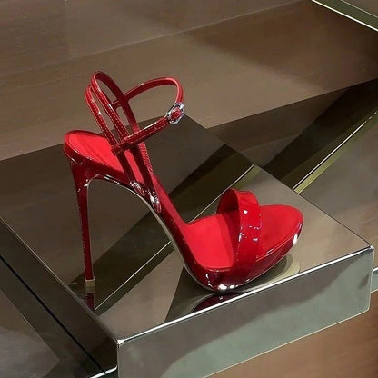 Sexy European-style high-heeled women's shoes, 2026 new model, elegant and sophisticated, open-toe fashionable sandals