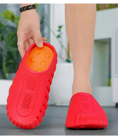 Men's Slippers Non-Slip Slides Fashion Massage Slippers Comfortable Women Slides Summer Sandals Outdoor Indoor Shoes Big Size