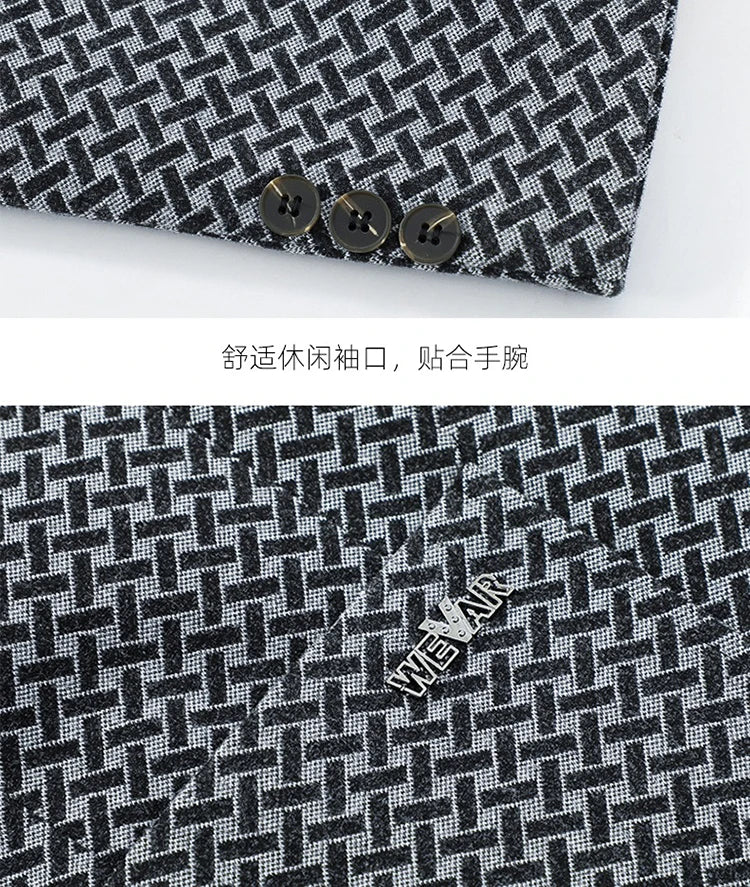 2026 Spring New Men's Blazer Business Casual Suit Jacket Middle Aged Male Fashion Office Wear Outerwear Top