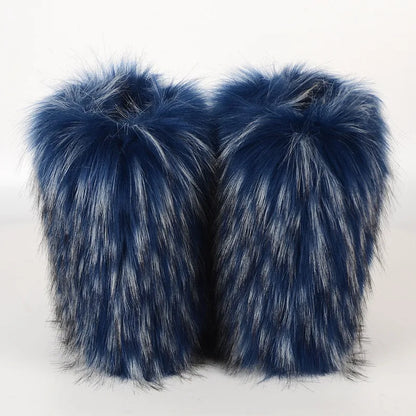 Bottes de Neige de Luxe en Fausse Fourrure EAEOVNI – Chaleur Extrême &amp; Style Hivernal Glamour