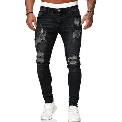 Jean Coupe Pencil en Denim Premium – Style Casual, Taille Basse &amp; Fini Adouci
