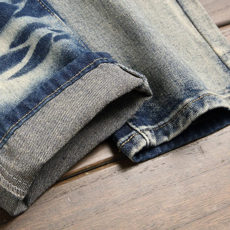 Jean Slim Classique en Denim Rigide – Style Casual Épuré &amp; Confort Toutes Saisons