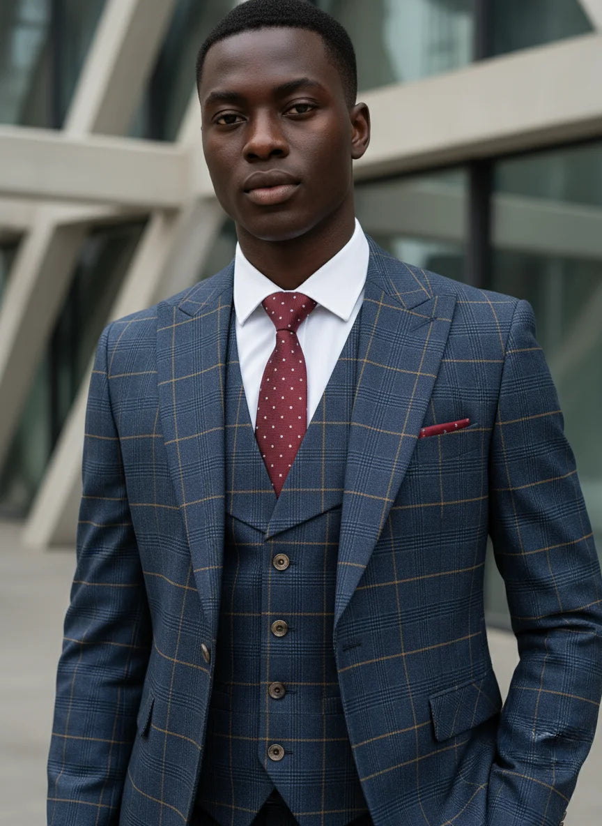 Costume Homme Business &amp; Smart Casual ST Cassy – Modèle 701 (Maille Knit Confort, Mélange Polyester &amp; Rayonne)