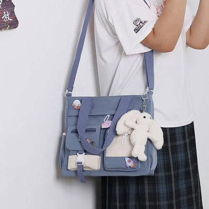 New Canvas Women Handbags Messenger Bag Youth Ladies Fashion Shoulder Tote Bag Versatile Female Crossbody Bags Pouch Pack Bolsas