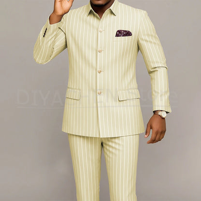 Costume Homme Slim Fit LAIDITYA – Simple Boutonnage, Style Smart Casual &amp; Sur-Mesure Artisanal