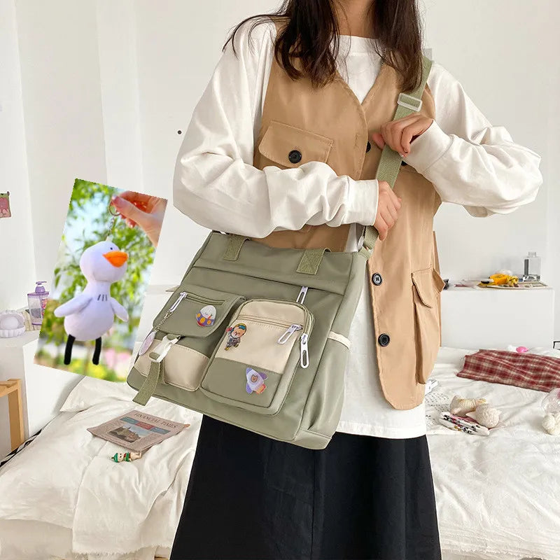 New Canvas Women Handbags Messenger Bag Youth Ladies Fashion Shoulder Tote Bag Versatile Female Crossbody Bags Pouch Pack Bolsas
