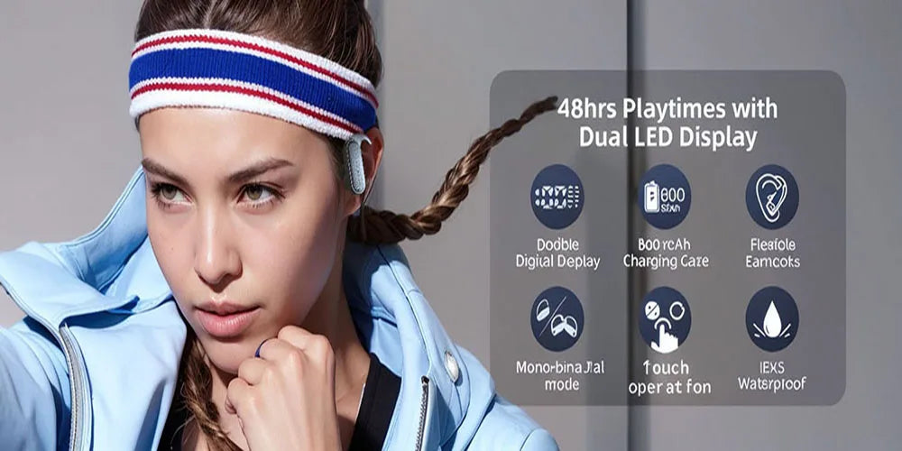 Wireless Bluetooth earphones A520 Headset HD Sound Quality Stereo Headphones Touch Light Mini High Quality Earbuds Anti-Sweat