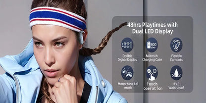 Wireless Bluetooth earphones A520 Headset HD Sound Quality Stereo Headphones Touch Light Mini High Quality Earbuds Anti-Sweat