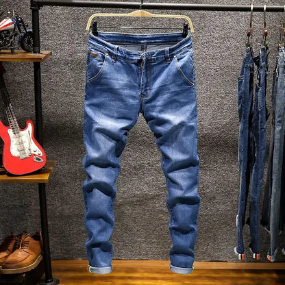 Jean Slim Déchiré Usé Tsingyi – Style Casual, Effet Moustache &amp; Confort Stretch