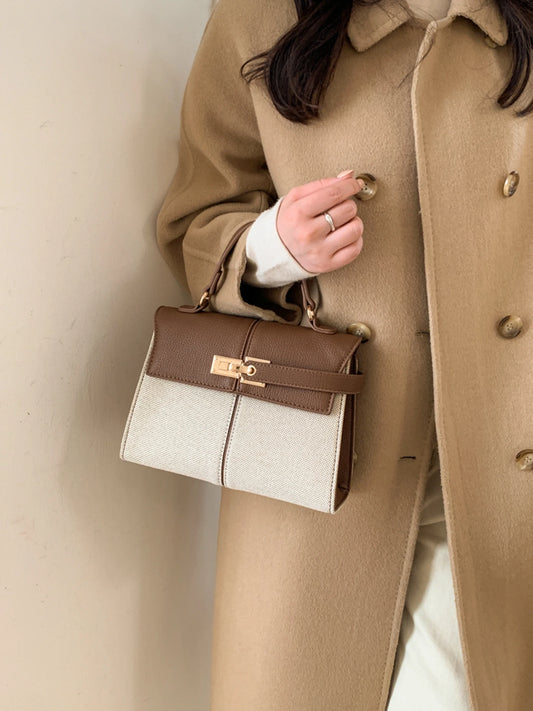 Elegant Versatile Ladies Crossbody Bag Handbag  Bag Fashionable Outgoing Small Handle Bag Commuting Style Detachable Strap