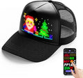Led Baseball Cap Usb App Control Bluetooth Rechargeable Scrolling Atmosphere Message Board Hop Display Hat Glowing Hat Hip