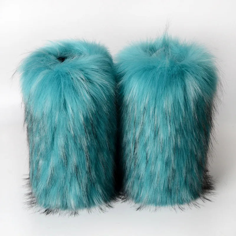 Bottes de Neige de Luxe en Fausse Fourrure EAEOVNI – Chaleur, Style &amp; Confort Gothique Chic