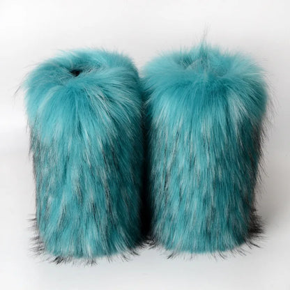 Bottes de Neige de Luxe en Fausse Fourrure EAEOVNI – Chaleur, Style &amp; Confort Gothique Chic