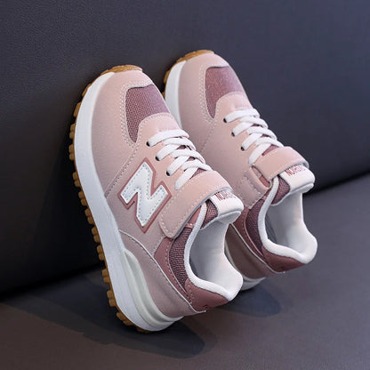 Children's Sneakers Kids Fashion Design White Non-slip Casual Shoes Boys Girls Hook Breathable Sneakers Toddler Outdoor Shoes
