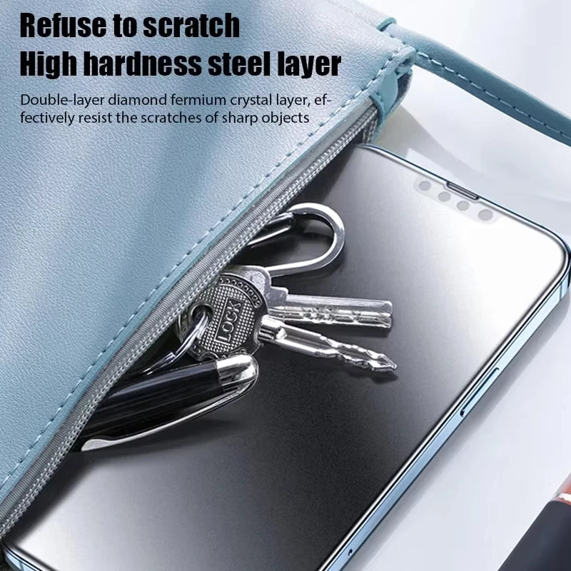 1-5PCS Matte Privacy Screen Protectors For iPhone 17 16 15 Pro Max 14 13 12 11 17Air X XR XS 7 8 Plus SE Anti Spy Ceramic Film