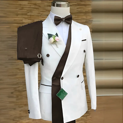 Costume de Mariage Ample Fnoexw – Style Formel, Confort Coton &amp; Braguette à Boutons