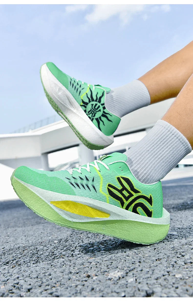 Marathon Men Running Shoes Carbon Board Sports Breathable Comfortable Athletic Air Cushion Women's Lightweight Nonskid Sneakers