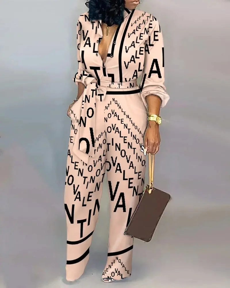 Combinaison Casual "Letter Print" Owner Girl – Collection All Season