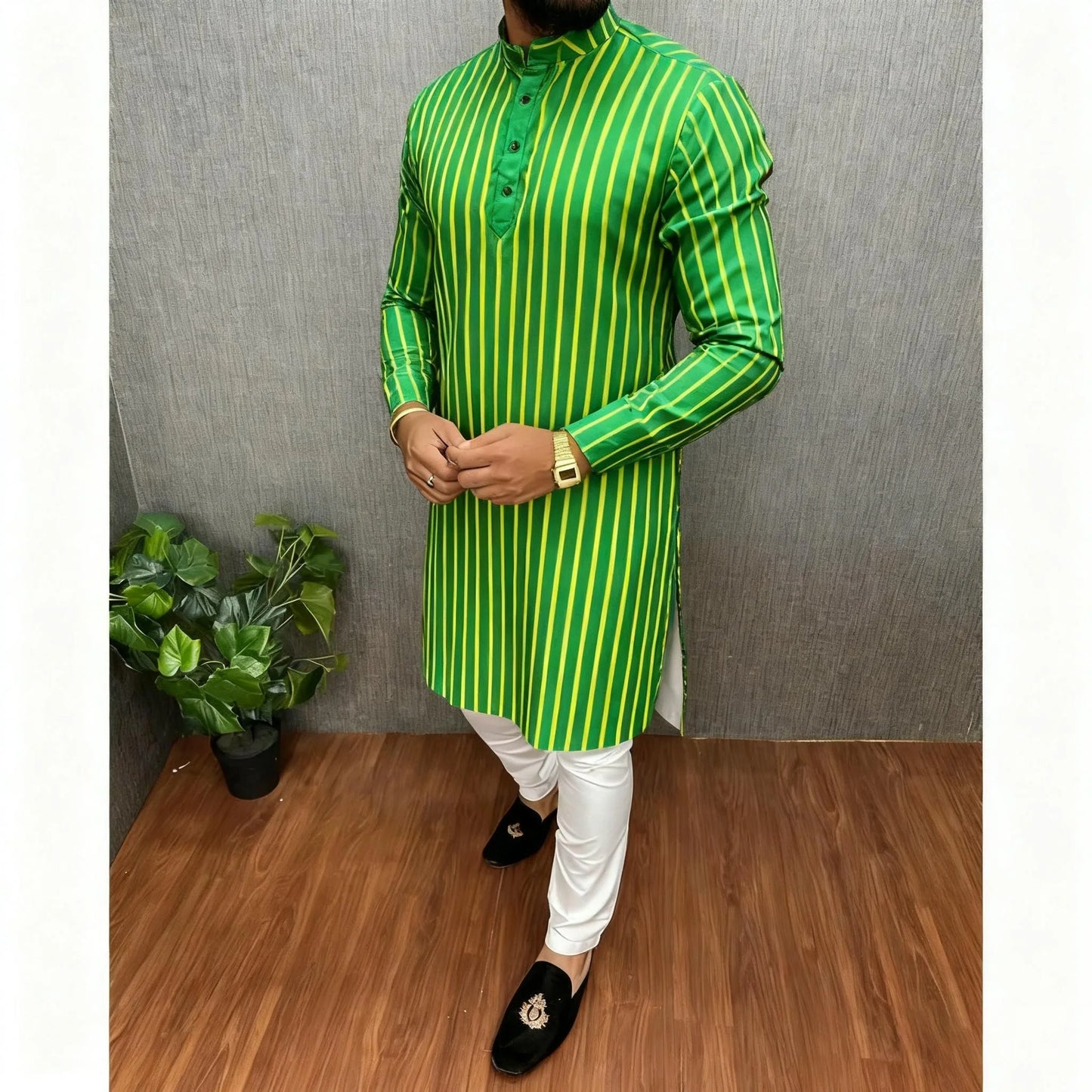 2026 Men's Clothing Ethnic Print Plus Size Tops Wedding Wear Classic Morocco Kaftan Herren Muslim Tenue Arabe Homme﻿