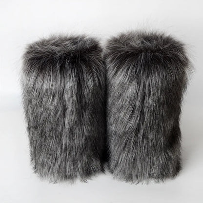 Bottes de Neige de Luxe en Fausse Fourrure EAEOVNI – Chaleur, Style &amp; Confort Gothique Chic