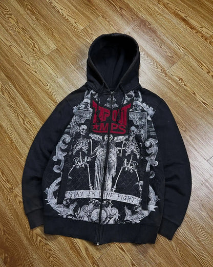 Explosions Y2K Hooded sweater Men American Retro Hip-Hop Street Graffiti Unisex Zipper Hoodie Fashion Printed Pattern Sweatshirt