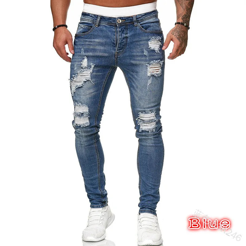 Jean Coupe Pencil en Denim Premium – Style Casual, Taille Basse &amp; Fini Adouci