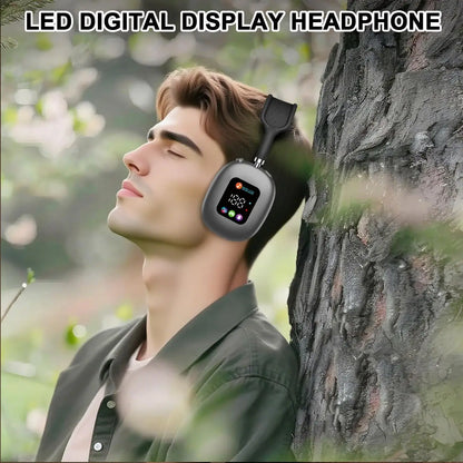 MAX600 Wireless Head-mounted Bluetooth Headset with Digital Display and Card Reader