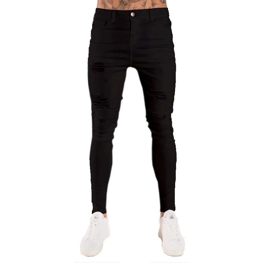 Jean Coupe Pencil en Denim Premium – Style Casual, Taille Basse &amp; Fini Adouci