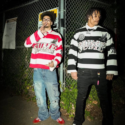 Polo Rugby Rétro Y2K BiggOrange – Style Hip-Hop, Broderies &amp; Coupe Boxy