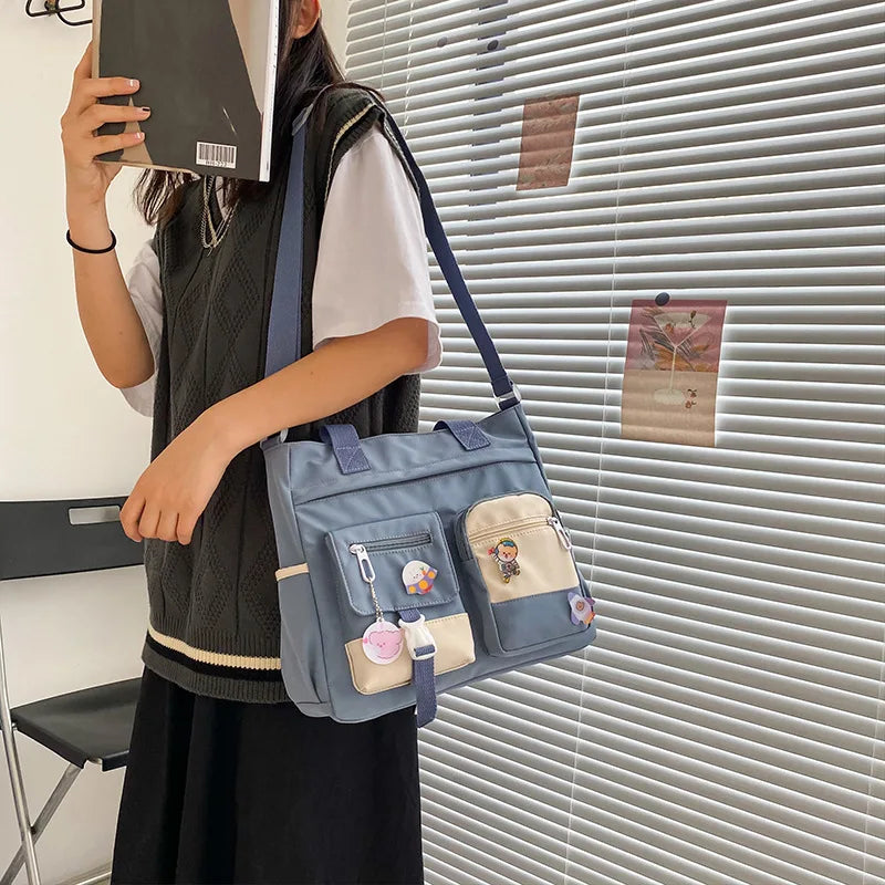 New Canvas Women Handbags Messenger Bag Youth Ladies Fashion Shoulder Tote Bag Versatile Female Crossbody Bags Pouch Pack Bolsas