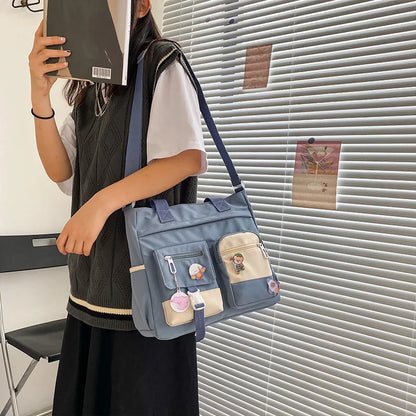 New Canvas Women Handbags Messenger Bag Youth Ladies Fashion Shoulder Tote Bag Versatile Female Crossbody Bags Pouch Pack Bolsas