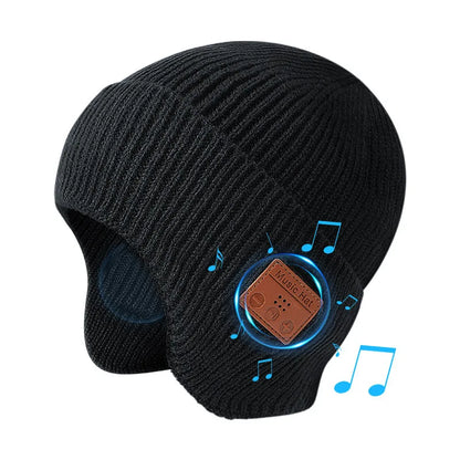 Wireless Bluetooth Earphone Hat Headset Rechargeable With Microphone Light  Weight Removable Keep Warm Listen Music Headphone