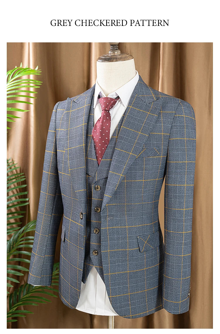Costume Homme Business &amp; Smart Casual ST Cassy – Modèle 701 (Maille Knit Confort, Mélange Polyester &amp; Rayonne)