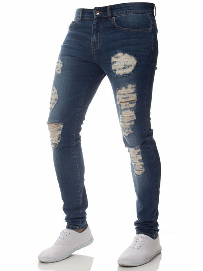 Jean Coupe Pencil en Denim Premium – Style Casual, Taille Basse &amp; Fini Adouci