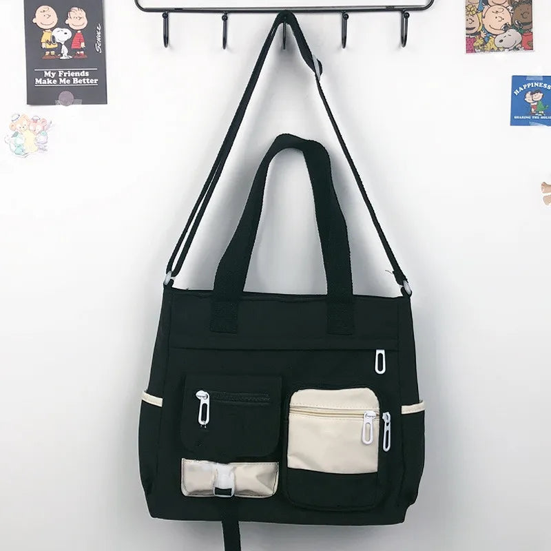 New Canvas Women Handbags Messenger Bag Youth Ladies Fashion Shoulder Tote Bag Versatile Female Crossbody Bags Pouch Pack Bolsas