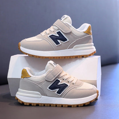 Children's Sneakers Kids Fashion Design White Non-slip Casual Shoes Boys Girls Hook Breathable Sneakers Toddler Outdoor Shoes