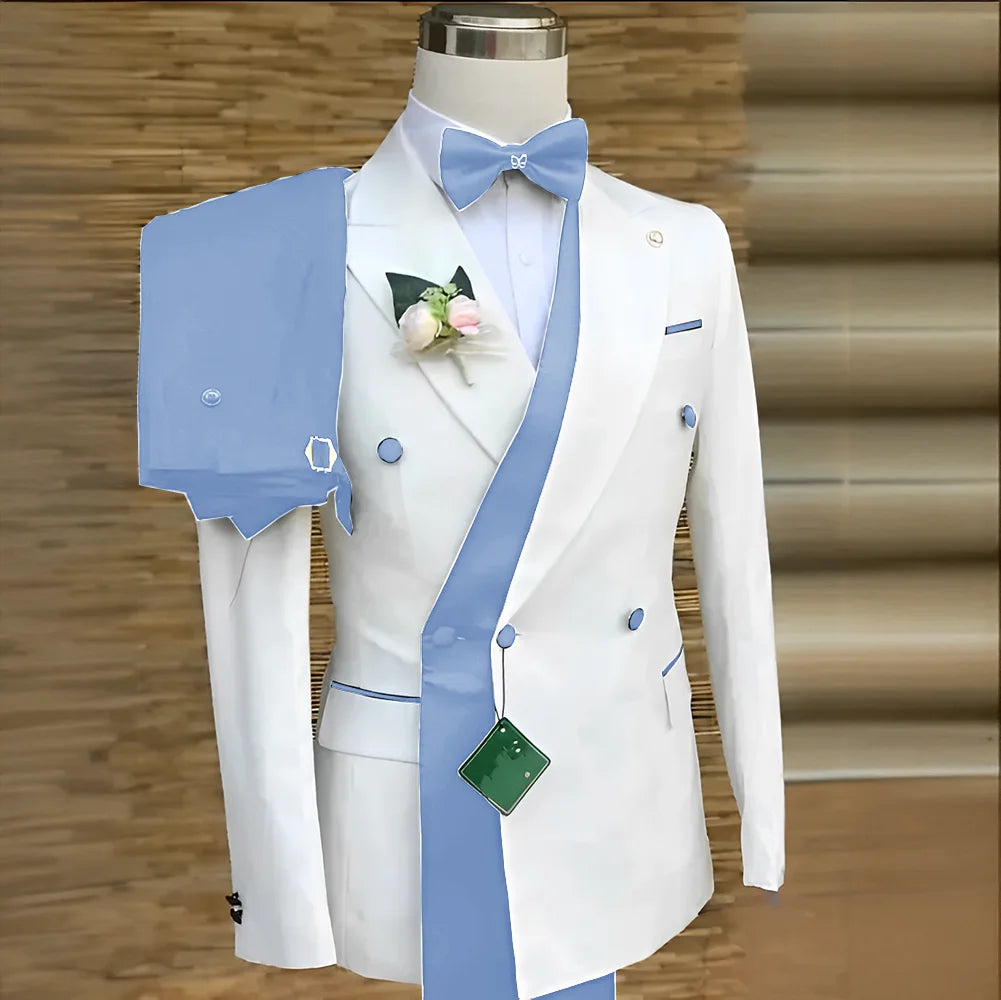 Costume de Mariage Ample Fnoexw – Style Formel, Confort Coton &amp; Braguette à Boutons