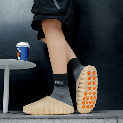 Men's Slippers Non-Slip Slides Fashion Massage Slippers Comfortable Women Slides Summer Sandals Outdoor Indoor Shoes Big Size