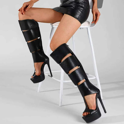 Summer sexy high heel platform  women sandal belt peep toe night party sandal