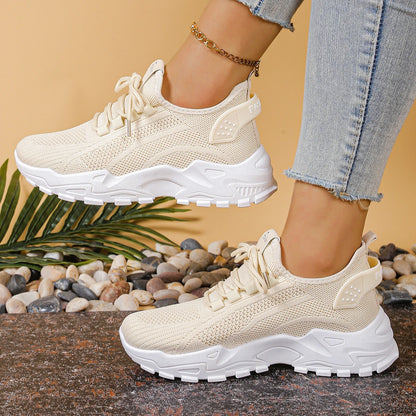 Sneakers Compensées Femme SA006 – Style Urbain, Confort &amp; Hauteur