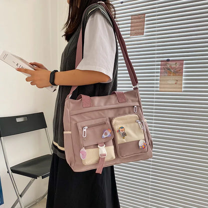 New Canvas Women Handbags Messenger Bag Youth Ladies Fashion Shoulder Tote Bag Versatile Female Crossbody Bags Pouch Pack Bolsas