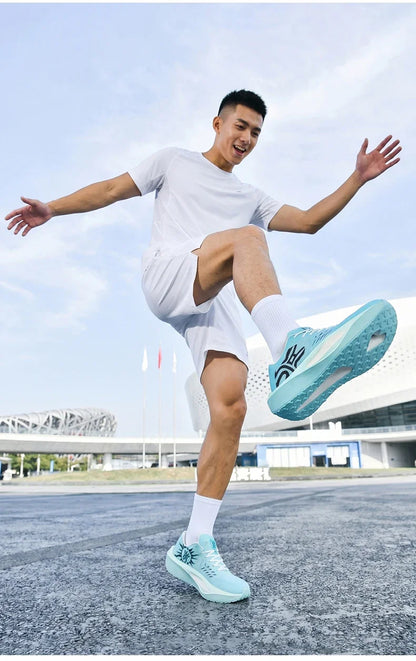 Marathon Men Running Shoes Carbon Board Sports Breathable Comfortable Athletic Air Cushion Women's Lightweight Nonskid Sneakers