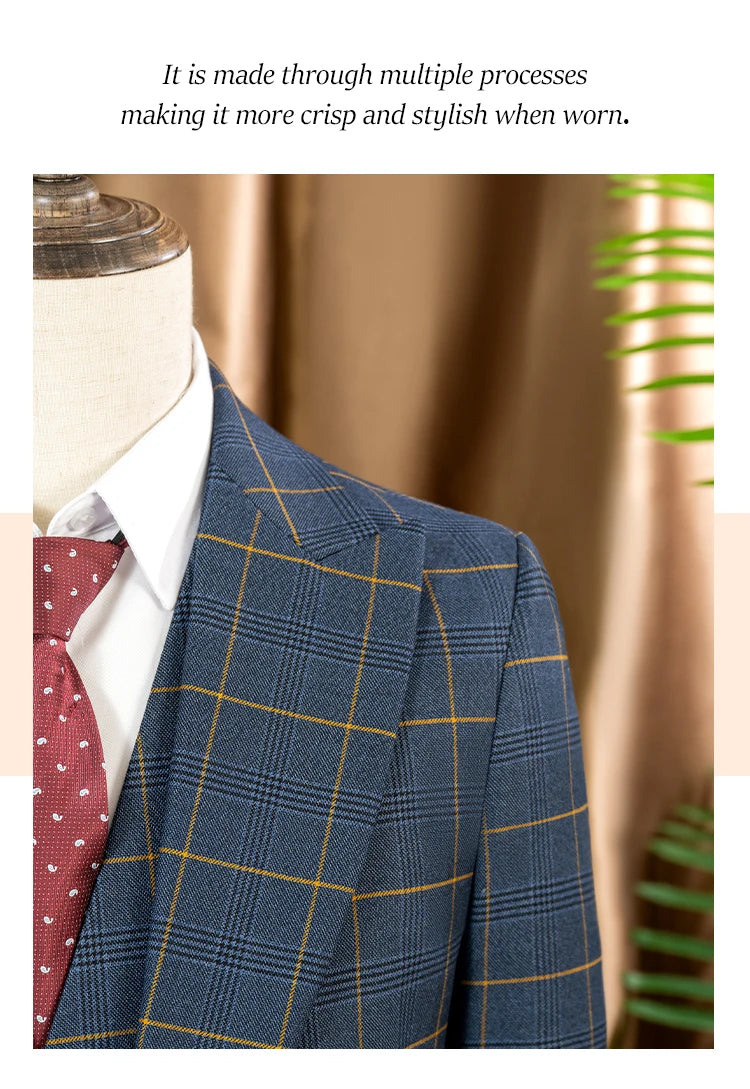 Costume Homme Business &amp; Smart Casual ST Cassy – Modèle 701 (Maille Knit Confort, Mélange Polyester &amp; Rayonne)